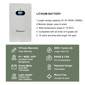 <span class=keywords><strong>Batterie</strong></span> LiFePO4 de qualité supérieure avec 8000+ cycles de vie, puissance de secours de 5 kWh, 10 kWh, 16 kWh, cellules de qualité A, CAN pour les appareils électroménagers, système solaire hybride - Product Image 2