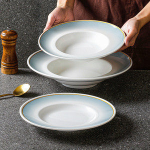 Xiangyuan <b>melamine</b> tableware <b>plates</b>, commercial hotel dining <b>plates</b>, restaurant concave <b>plates</b>, creative imitation porcelain - Product Image 2
