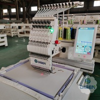 Machine à broder informatisée Feiya, 2 têtes, 12 aiguilles, 1200 tr/min, multifonctionnelle, nouvelle, pour usage domestique, moteur automatique, enfilage automatique, vente au détail