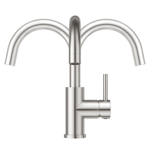Commercial Grade <b>Brushed</b> Nickel <b>Deck</b> Mounted 304 Stainless Steel Single Handle Commercial Kitchen Faucet - Product Image 3