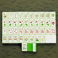 Tuiles de Mahjong Américain Personnalisées sur le Thème du Golf avec Drapeau de Sac de Golf et Chariot Imprimés, Jeu de Mahjong Western OEM ODM pour Cadeau et Fête