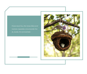 Oggetto decorativo realizzato con piante di corda di canapa in legno nido di uccelli intrecciati a mano in stile minimalista - Product Image 5