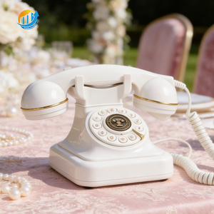 <span class=keywords><strong>Téléphone</strong></span> <span class=keywords><strong>fixe</strong></span> antique de style rétro, <span class=keywords><strong>téléphone</strong></span> filaire pour la maison, le bureau ou l'hôtel - Product Image 1