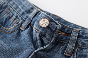 Fashion Baby Denim Pants Infant Kids Distressed Boutique European Design Neutral Spring Autumn New <b>Girls</b> Boys Cotton <b>Jeans</b> - Product Image 5