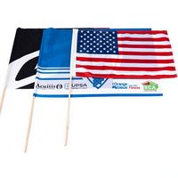 Drapeau à main personnalisé en polyester imprimé numériquement, mini, pas cher, pour utilisation en extérieur, double face