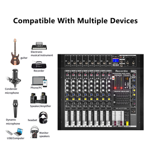 GAX-PMX8 professionale 8 canali Mixer Console 500W con 16DSP amplificatore di potenza Mixer - Product Image 2