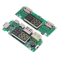 Module de charge double USB 5V 2.4A pour batterie externe LED, carte de chargeur de batterie au lithium 18650 avec interrupteurs de protection de circuit