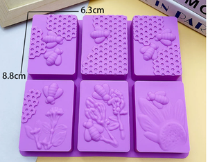 UNIMOULD 6-Cavity Bee Honeycomb <b>Silicone</b> Soap Mold DIY Handmade <b>Baking</b> Mould for Soap Candle Chocolate-Eco-Friendly Non-Toxic - Product Image 5