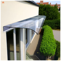 Pergola de parking étanche à la pluie, toit transparent extérieur en plaque de polycarbonate de 3 mm, sans support, auvent