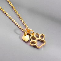 Nuevo Collar de Plata de Ley 925 con Diseño de Garra de Gato Hueca, Estilo Moderno y Lindo, Joyería Fina para Mujer