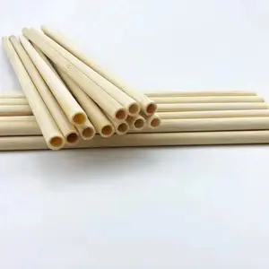 Индивидуальный Логотип, приемлемая биоразлагаемая Экологически чистая бамбуковая натуральная бумажная солома, Бамбуковая одноразовая солома