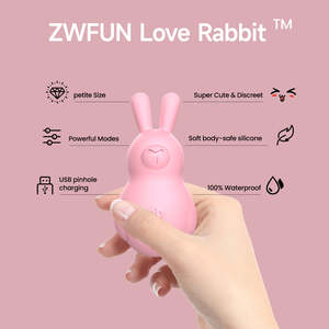 ソフトタッチラビットマッサージャー12振動モード敏感肌用ミニサイズ女性用バイブラドール女性用 - Product Image 6