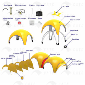 Catc biểu tượng tùy chỉnh 8M Inflatable Dome lều cho các sự kiện kích cỡ khác nhau nhuộm thăng hoa Đảng Lều để bán - Product Image 2