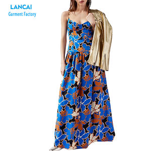 Correa de cabestrillo ajustable de cuello profundo impresa personalizada para mujer Maxi con cinturón ajustable con cremallera trasera - Product Image 1