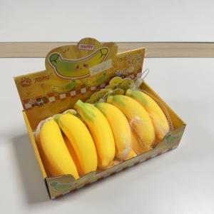 Jouet créatif unisexe pour enfants en silicone TPE en forme de banane, jouet à presser qui change de couleur, simulation de fruit, Lala Le, apaise le stress, pour tous les âges - Product Image 1