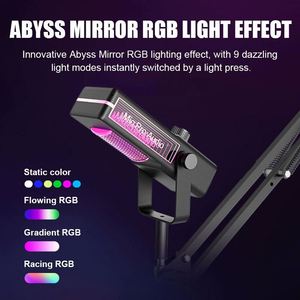 Micrófono de Condensador RGB Profesional para Juegos, 384KHz, Micrófono de Estudio Portátil con Soporte de Escritorio para PC, Streaming, Podcast y Grabación - Product Image 6
