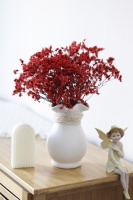 Bouquet de fleurs séchées de Limonium cristallin préservé, arrangement blanc et rose pour mariage, décoration intérieure, fête des Mères, remise de diplôme