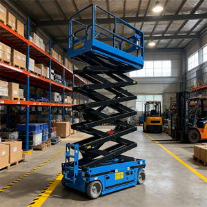 6m 8m 10m 12m 14m Electric Scissor Lift Warehouse 220 Volt <strong>Battery</strong> Full Vertical Man Lift High-Altitude Work - Product Image 3