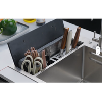 Évier de cuisine intelligent Samtou Edition avec affichage numérique LED, multifonction, moderne, en acier inoxydable, avec cascade