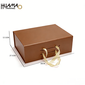 Boîte cadeau pliable haut de gamme OEM avec fermeture magnétique et poignée en ruban pour cadeaux de luxe, cosmétiques, vêtements et cadeaux d'entreprise - Product Image 4