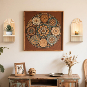 Decoración de Pared Estilo Boho, Estante de Pared para Plantas, Decoración Moderna de Mediados de <span class=keywords><strong>Siglo</strong></span>, Estante de Almacenamiento Colgante, Exhibición de Pared Multifuncional para Dormitorio y Sala de Estar - Product Image 4
