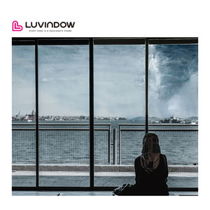 Design moderne approuvé NFRC Low E insonorisé rupture thermique alliage d'aluminium rideau mur fenêtre fixe style ouvert pour l'<span class=keywords><strong>extérieur</strong></span> - Product Image 2