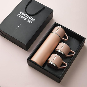 Produits Acheté Idées Nouveauté 3pcs Voyage Bouteille D'eau En Acier Inoxydable Cadeaux Personnalisés Ensembles Coopérer Articles Cadeaux - Product Image 5