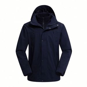 Veste de ski de montagne imperméable 3 en 1 pour homme avec doublure en polaire, coupe-vent et imperméable à capuche pour l'automne et l'hiver - Product Image 5