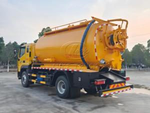 รถดูดสิ่งปฏิกูล FOTON ขนาด 13000 ลิตร แยกส่วนบรรทุกน้ำสะอาด 4 ลูกบาศก์เมตร และถังน้ำเสีย 9 ลูกบาศก์เมตร ระบบทำงานคู่ อุปกรณ์สุขาภิบาลเทศบาล - Product Image 6