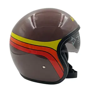 ECE DOT approval Classical vintage open face motorcycle motorbike helmets with Windshield