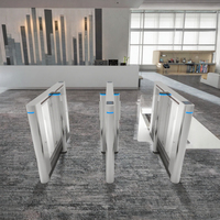 Barrière pivotante de contrôle d'accès pour immeuble de bureaux, RFID, code QR, empreinte digitale, tourniquet vertical électronique, moteur sans balais, acier inoxydable