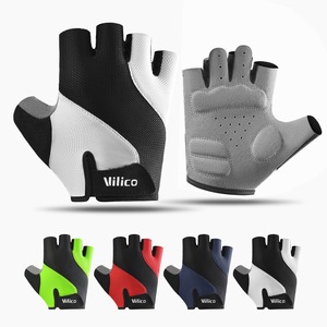 Half <b>Finger</b> Polyester Sports Cycling Gloves Breathable Shockproof Touchscreen Compatible Motorcycle Gloves for Racing <b>Bike</b> - Product Image 2
