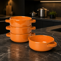 Casserole en terre cuite émaillée écologique pour cuisinière à gaz sans couvercle