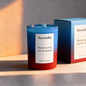 Bougie en cire de soja personnalisable CWM dans un bocal en verre, design moderne pour les mariages, les célébrations du Nouvel An chinois, aromathérapie artisanale - Product Image 2