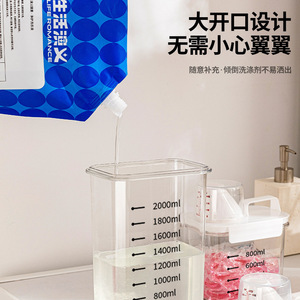 Contenedor de Almacenamiento Transparente para Detergente de Lavandería con Escala de Medición, Contenedor de Jabón para Platos de Plástico, Rectangular, Tamaño S - Product Image 3