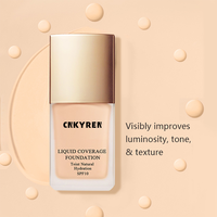 Correcteur de fond de teint liquide végétalien longue durée 24 heures avec couverture complète mat imperméable pour la peau maquillage de marque privée