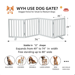 Clôture pliable pour animaux de compagnie de haute qualité, design rétractable en bois, clôture de sécurité pour <span class=keywords><strong>chats</strong></span> et chiens - Product Image 5