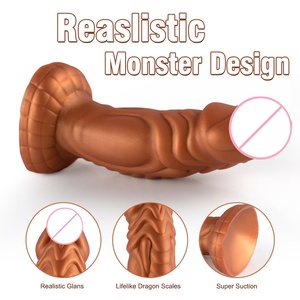 Realistic Bronze <strong>Wood</strong> Veined <strong>Dildo</strong> 7 Inch Huge Suction Cup Silicone Sex Toy Textured Shaft Balls Extreme Pleasure Women 100% - Product Image 2