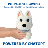 Cuteyeah Westie Dog, Juguete de Peluche Educativo Inteligente con IA, Animal de Peluche Interactivo con Voz ChatGPT, Compañero de Aprendizaje en Más de 60 Idiomas