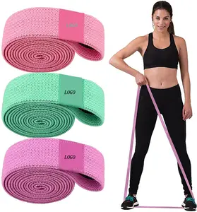 Factory Wholesale 3 Pack Fabric Long Heavy Duty Booty Stretch Workout Men Women Exercise Resistance Hip Bands