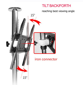 Support mural pour téléviseur LCD en acier inoxydable DL-A10M-66 23-65 pouces, nouveau modèle 2019, pour cloison, rotation à 360°, réglage de la hauteur, 66 cm, 82 cm, 70 cm - Product Image 2