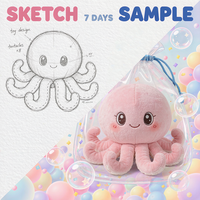Peluches pieuvre personnalisées OEM ODM, peluches pieuvre souriantes, vente en gros, cadeau