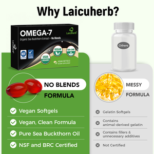 Cápsulas de Aceite de Espino Amarillo Orgánico Laicuherb, Suplemento Dietético Vegano para Adultos, Rico en Omega 7 y 9 para un Apoyo Equilibrado de Ácidos Grasos - Product Image 5