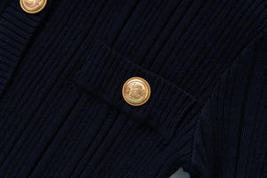 <span class=keywords><strong>Abito</strong></span> <span class=keywords><strong>Elegante</strong></span> da Donna Stile Colorblock con Collo Tondo, Maniche Lunghe, Polsini a Volant, Aderente in Maglia con Cintura - Product Image 4