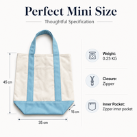 Sac fourre-tout mini en toile personnalisé avec logo, sac fourre-tout bateau brodé à empiècements de couleurs, sac cadeau réutilisable pour femmes promotionnel
