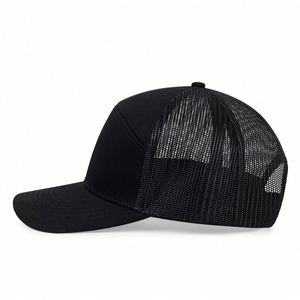 Blank Snapback Sports Gorras Trucker Baseball Cap 7 Panel Golf Custom Logo <b>Flat</b> Brim Mesh Trucker <b>Hat</b> for Man - Product Image 2