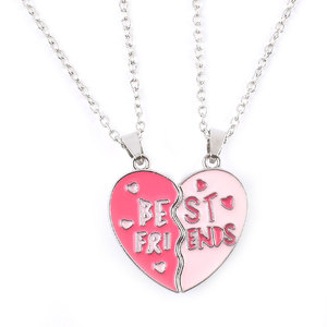 Migliore amico delle donne dei bambini amore ciondolo collana coppia cucita miglior regalo per i migliori amici ciondolo - Product Image 5