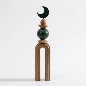Décoration de table lune de Ramadan en bois de qualité supérieure, ornement croissant fait main, accent décoratif islamique pour la maison, décoration de festival musulman, vente en gros - Product Image 1