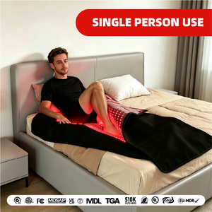 Manta de Terapia de Cuerpo Completo Saidi <span class=keywords><strong>RLT</strong></span> 660nm 850nm, Dispositivo de Terapia de Luz Roja Infrarroja LED para Alivio del Dolor, Cuidado de la Piel y Sueño - Product Image 6