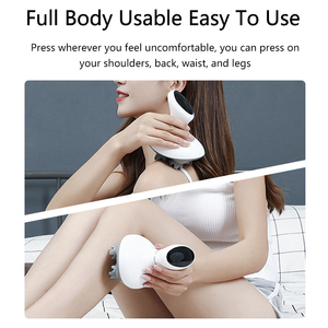 ポータブル電動自動シリコン製丸型ハンドヘルドヘア頭皮マッサージ器USBカスタムロゴヘッドマッサージャー揉み機能付き - Product Image 4